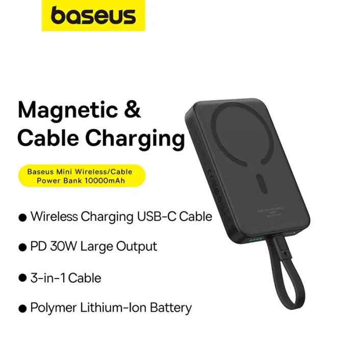 Baseus Magnetic Fast Charge Power Bank Type-C Edition | 10000mah 30W Fast Charging
