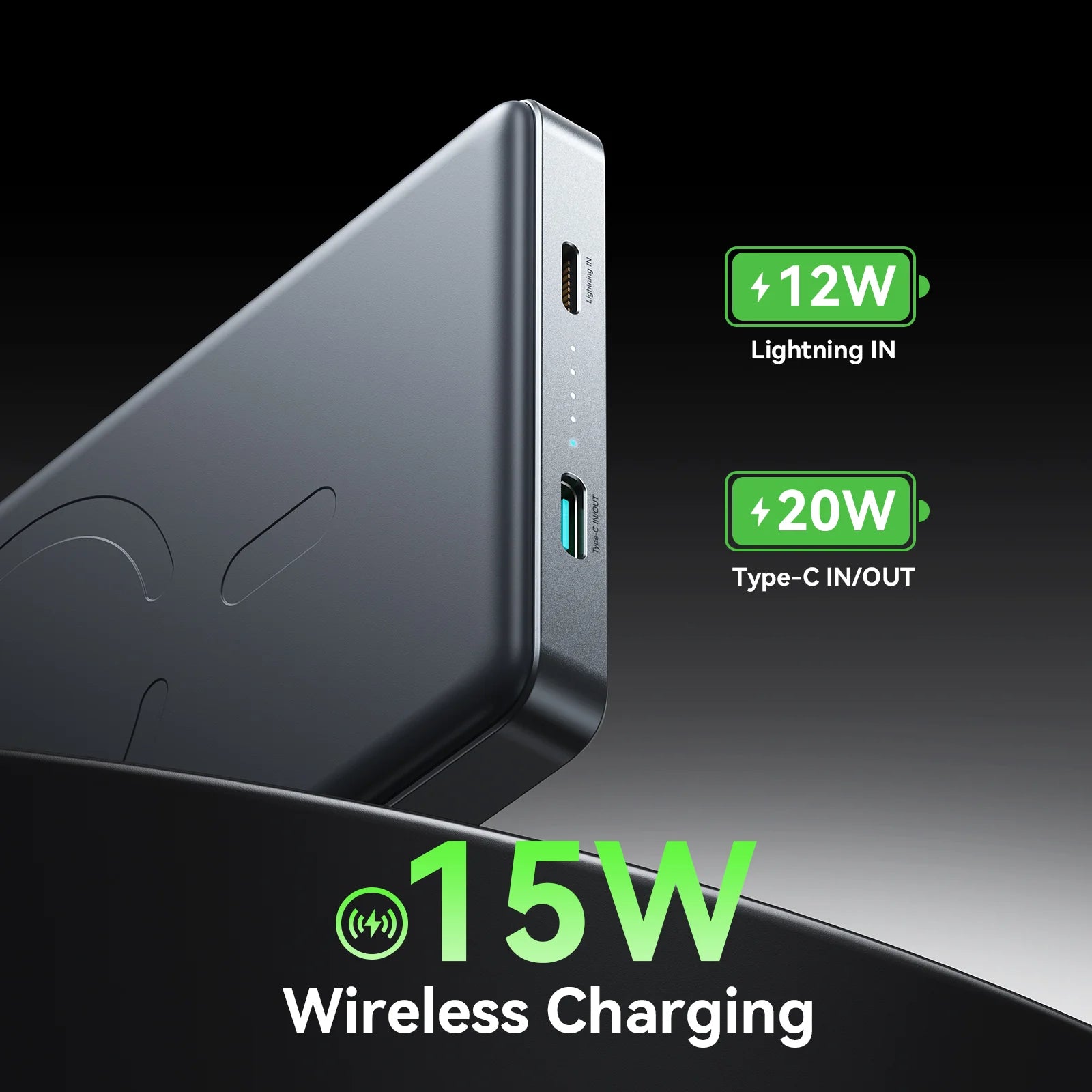 Joyroom JR-PBM08 Pro 20W magnetic wireless power bank 10000mAh-Black