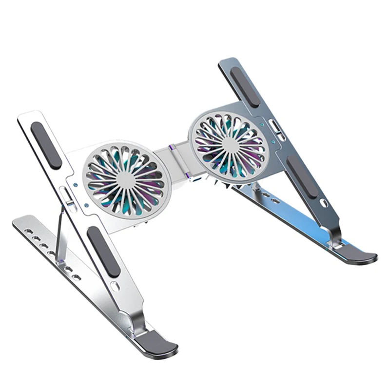 Compro™ Aluminum Alloy Laptop Stand with Dual Air cooling Radiator