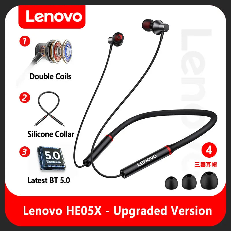 Lenovo HE05 Wireless Neckband Headphones