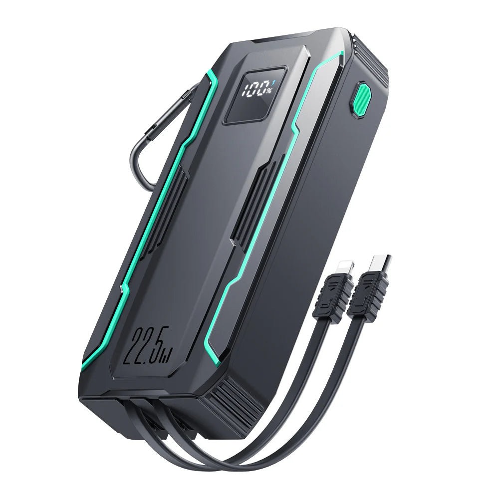Joyroom JR-L017 22.5W Power Bank with Built in 2in1 Cables with SOS light 10000mAh