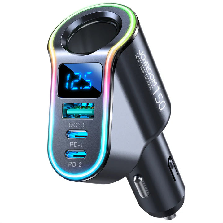 JOYROOM JR-CL21 150W 4-in-1 Car Charger-Black