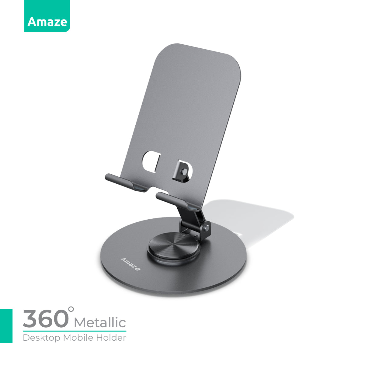 360 Degree Metallic Desktop Mobile Holder | A560