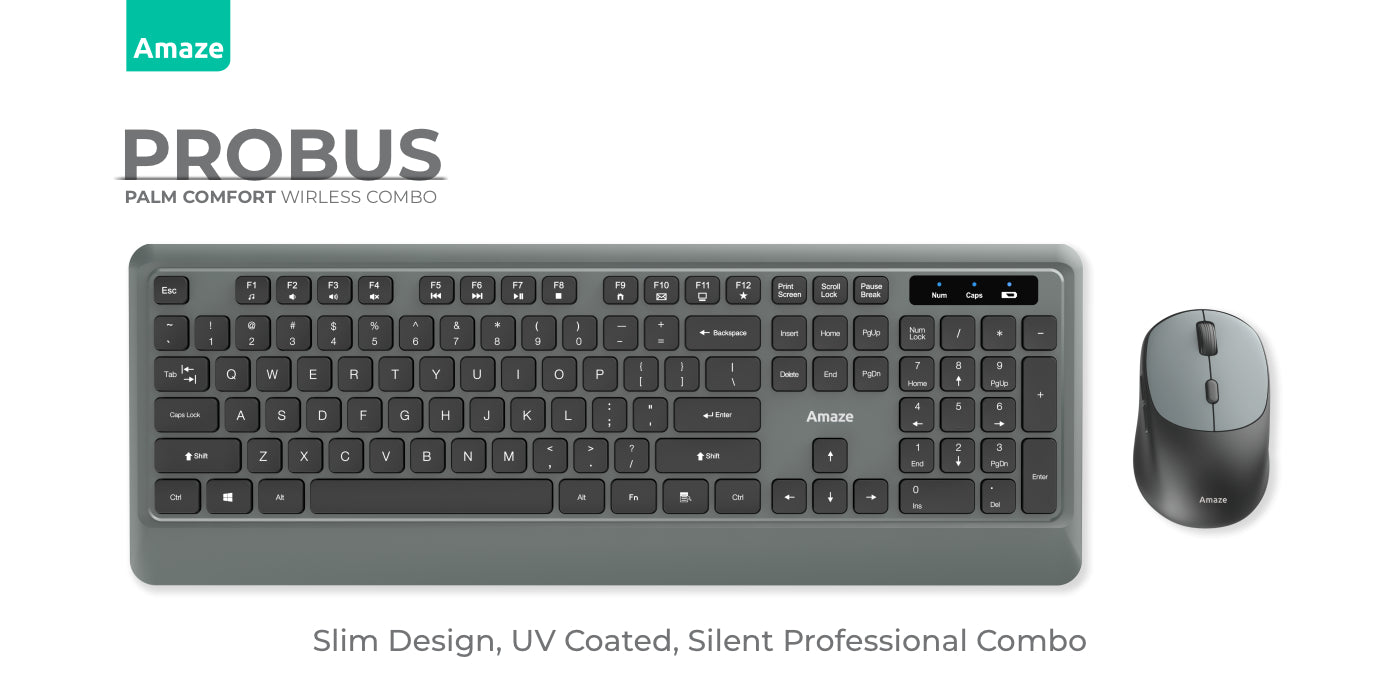 Probus Palm Comfort Wireless Keyboard & Mouse Combo | A745