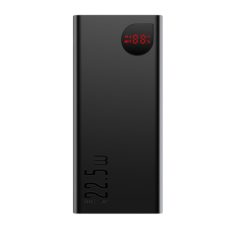Baseus Adaman Digital Display Fast Charge Power Bank 40000mAh 22.5W (With Simple Series Charging Cable USB to Type-C 0.3m Black)