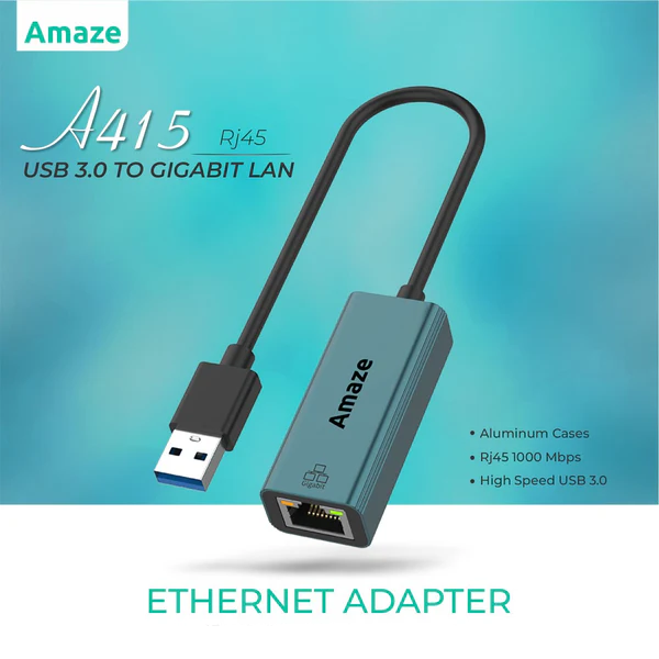 AMAZE USB 3.0 TO GIGABIT ETHERNET ADAPTER | A415
