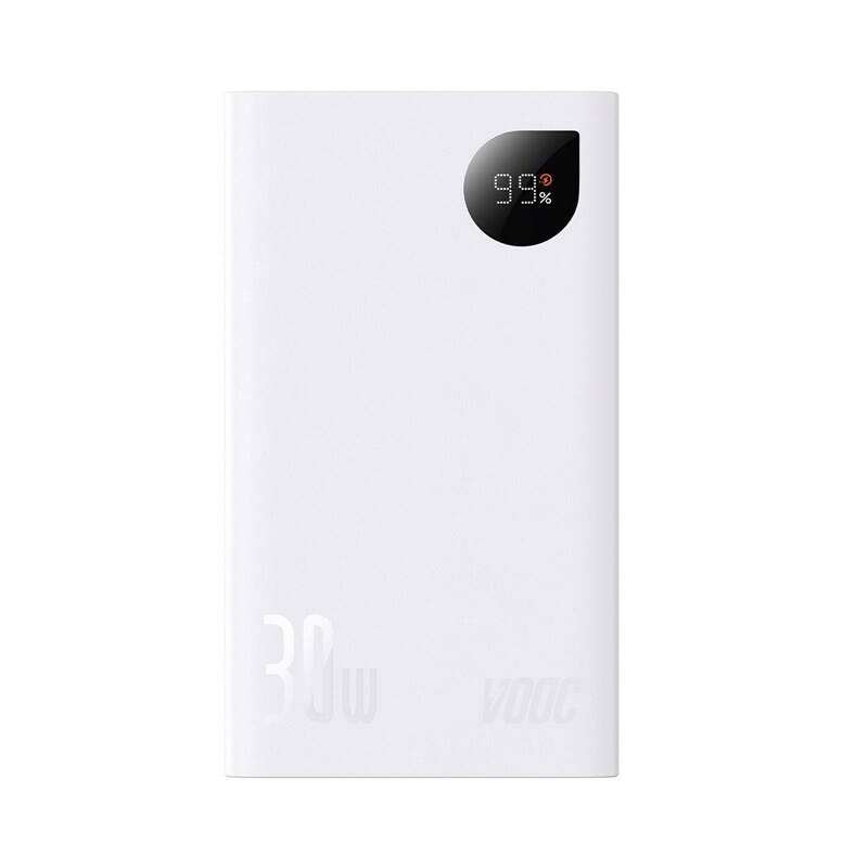 Baseus Adaman2 Digital Display Fast Charge Power Bank 20000mAh 30W (VOOC Edition)( With Simple Series Charging Cable USB to Type-C 3A 0.3m Black)
