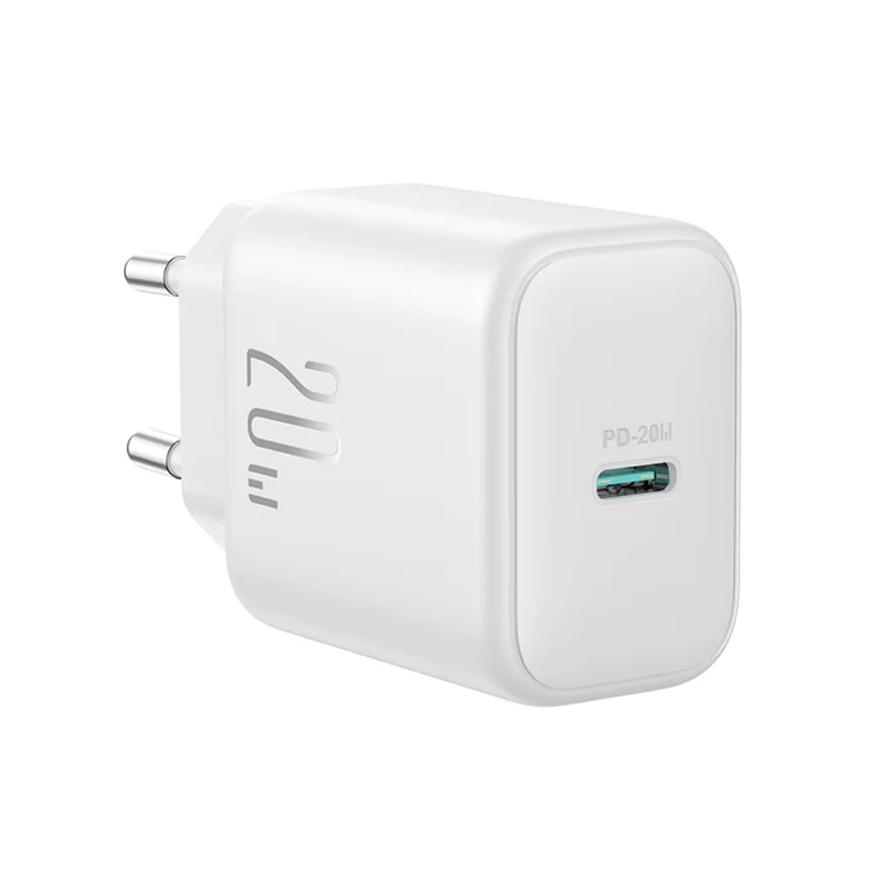 Joyroom TCF20 20W Charger EU+C to L Cable 1m White