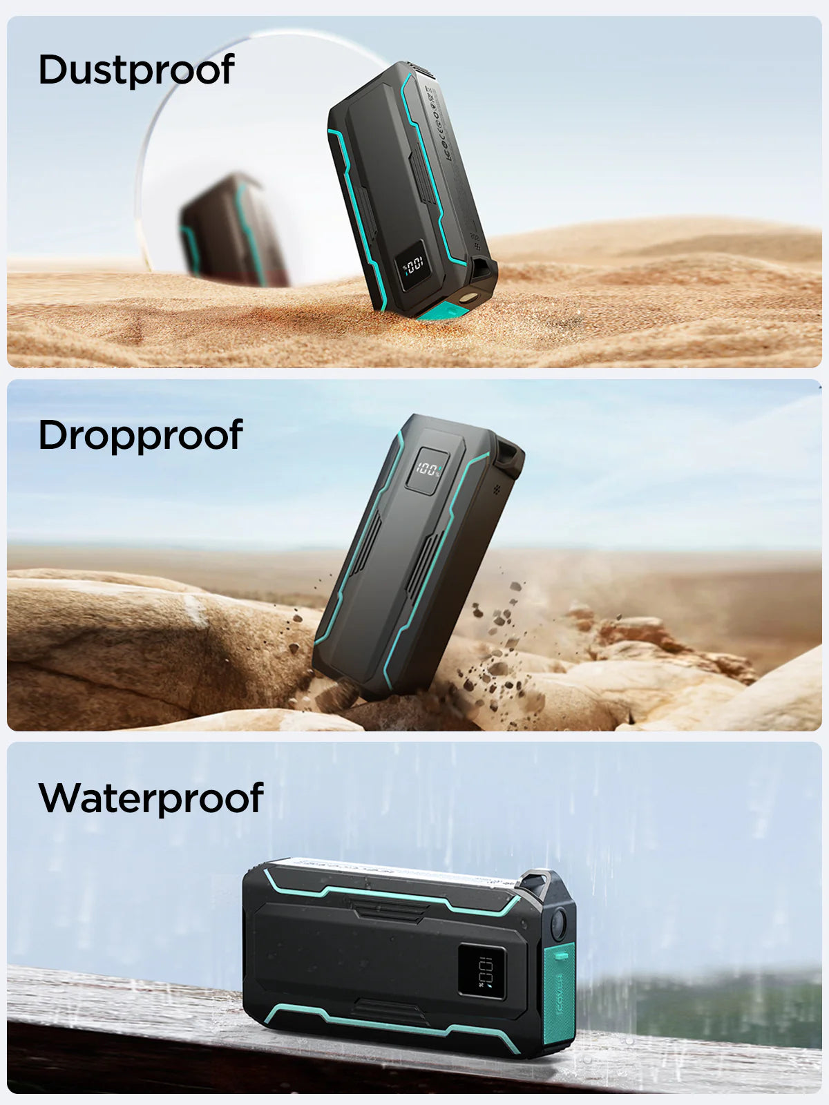 Joyroom JR-L017 22.5W Power Bank with Built in 2in1 Cables with SOS light 10000mAh