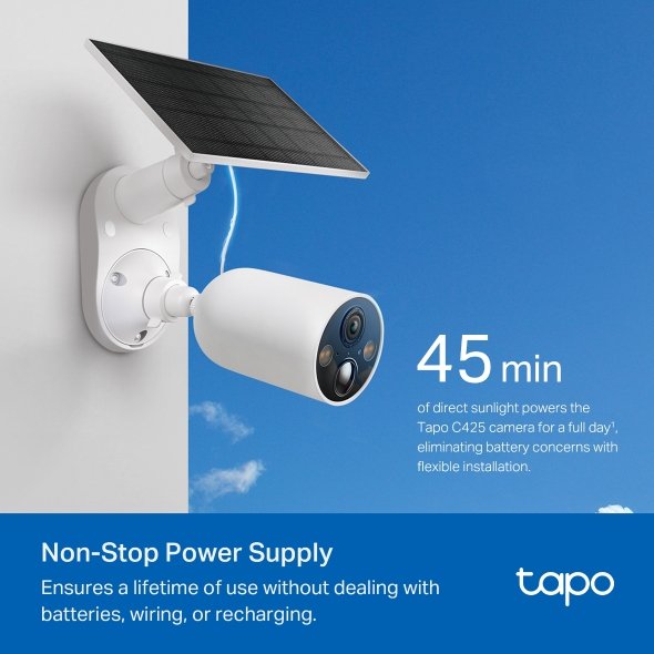 TP-Link Wi-Fi Camera Tapo C425 KIT Solar-Powered Security Camera Kit