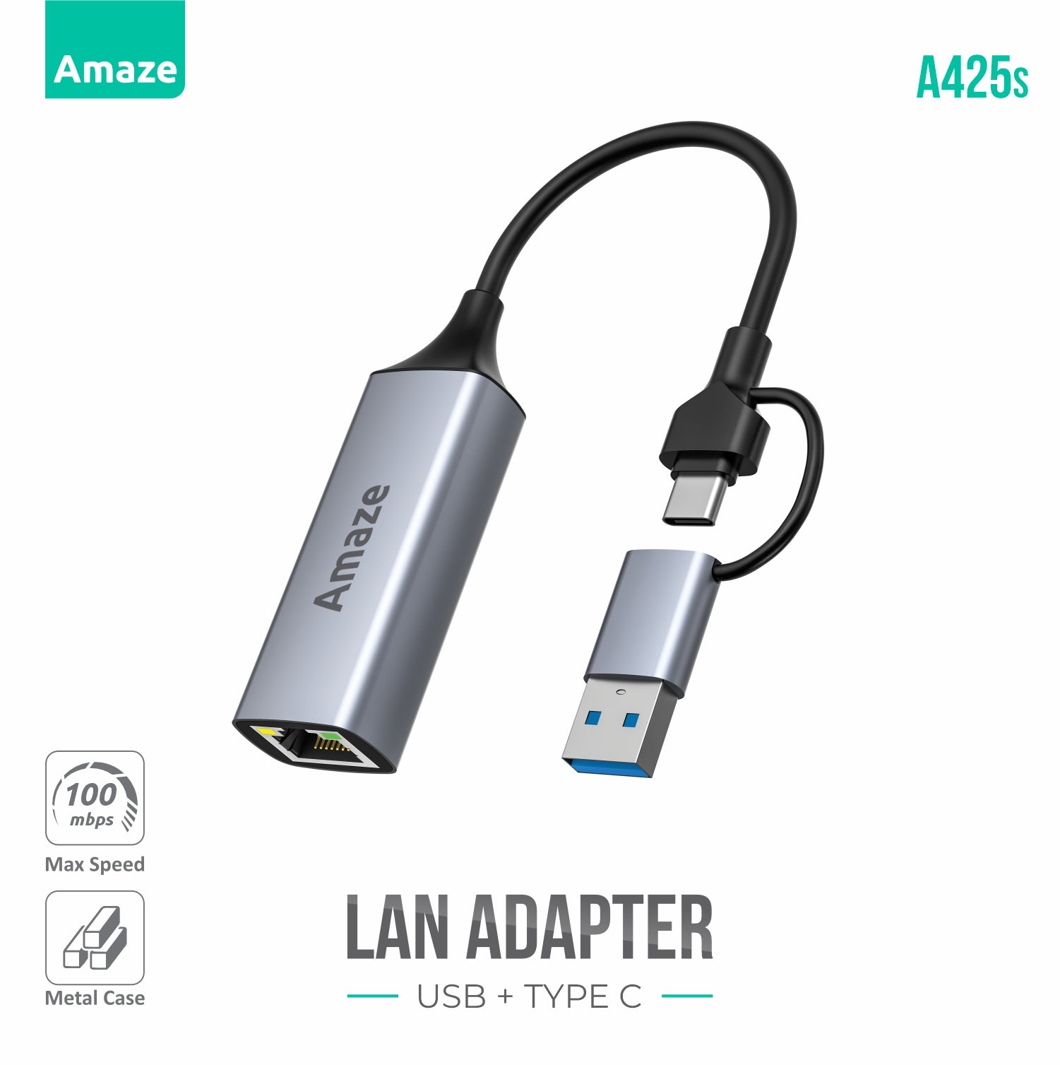 AMAZE LAN ADAPTER USB + TYPE-C | A425s