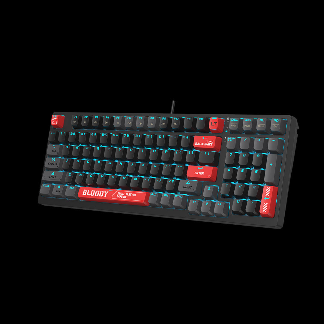AT98 Alpha Optical Switch Mechanical Gaming Keyboard - Bloody Red