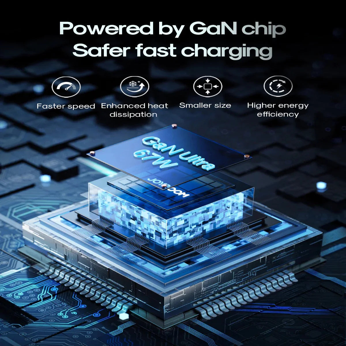 Joyroom TCG02 Gan Ultra 67W 2C2A Fast Charger+100W C to C Cable 1.2m