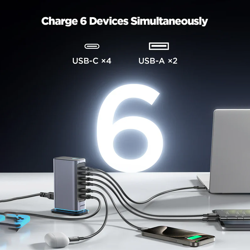 Joyroom JR-TCM02 65W Multi-Port Charger-Dark Gray (EU)