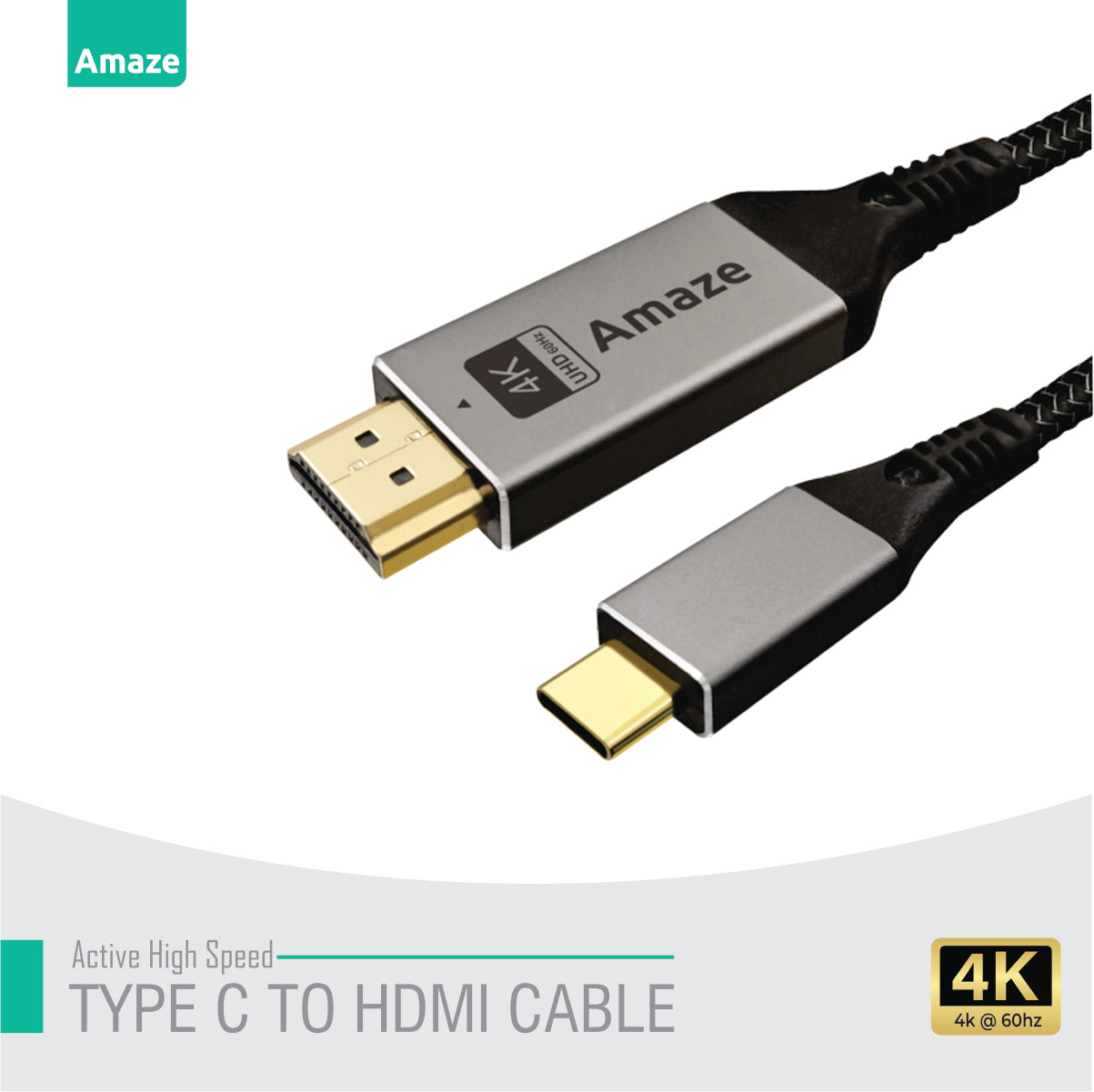 Amaze Type C to HDMI 4k@60hz Display Cable 2m | A145