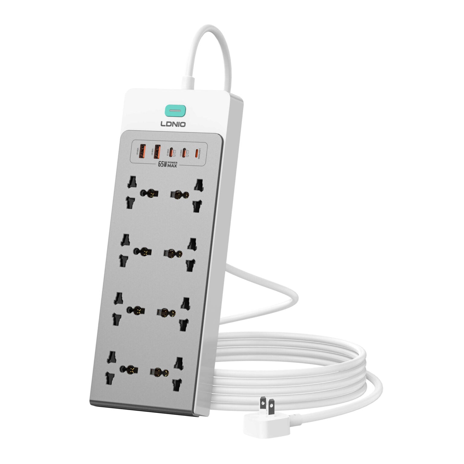 LDNIO 65W Nitride Gallium Nitride Desktop Power Strip SC4 EU PLUG