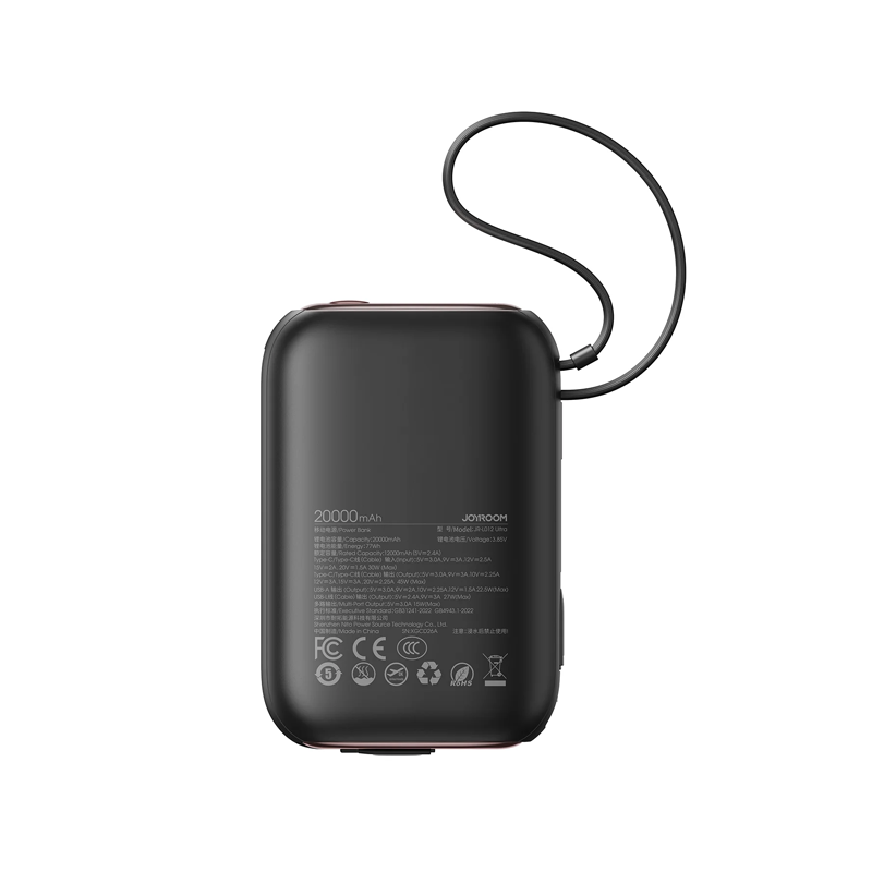 Joyroom Jr-L012 Ultra 20000mAh 45W Fast Charging Portable Charger Built-in Type-C + IP Cables Power Bank