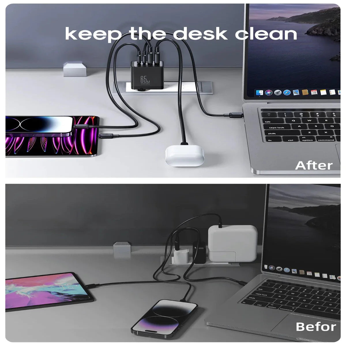 Joyroom TCG02 Gan Ultra 67W 2C2A Fast Charger+100W C to C Cable 1.2m