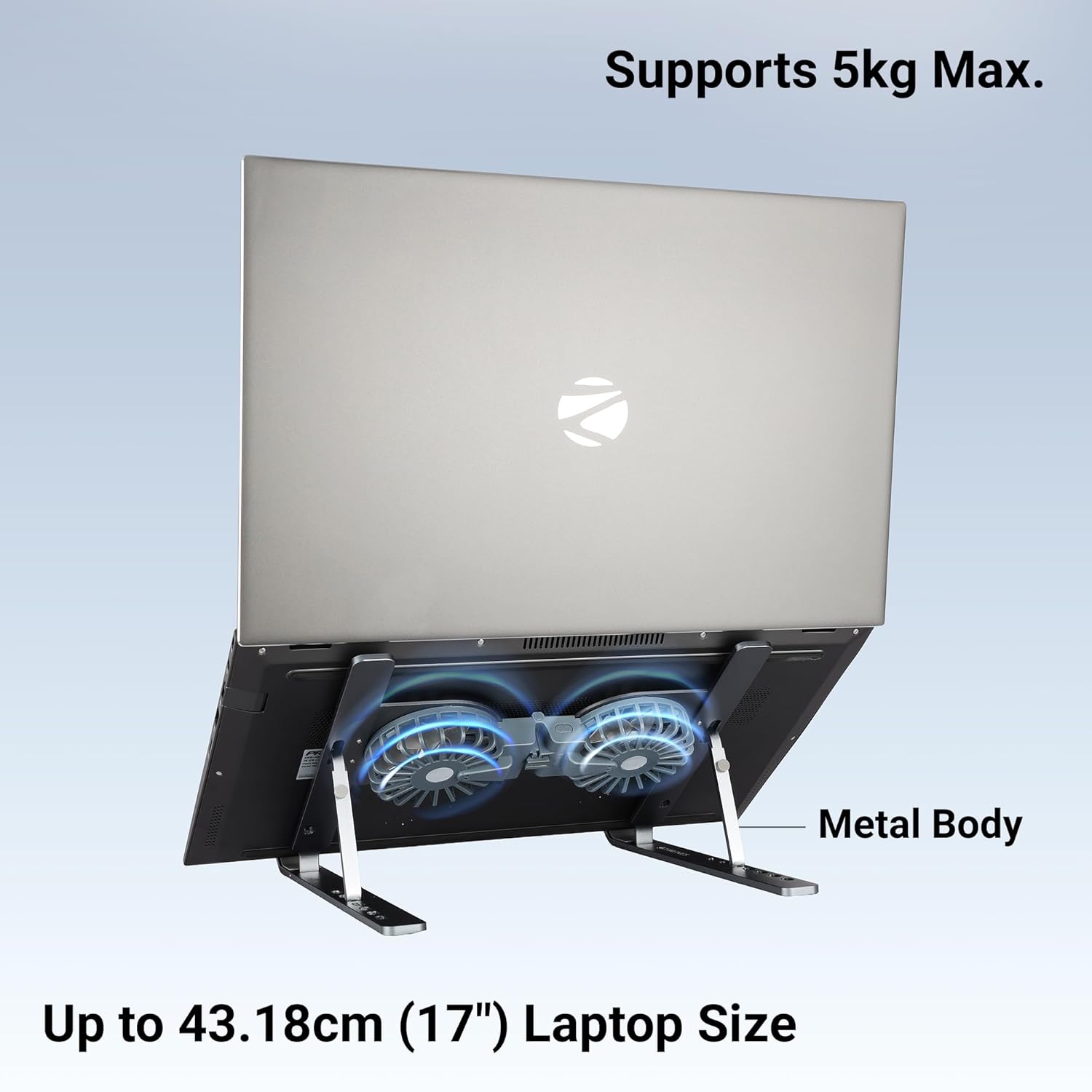 Compro™ Aluminum Alloy Laptop Stand with Dual Air cooling Radiator