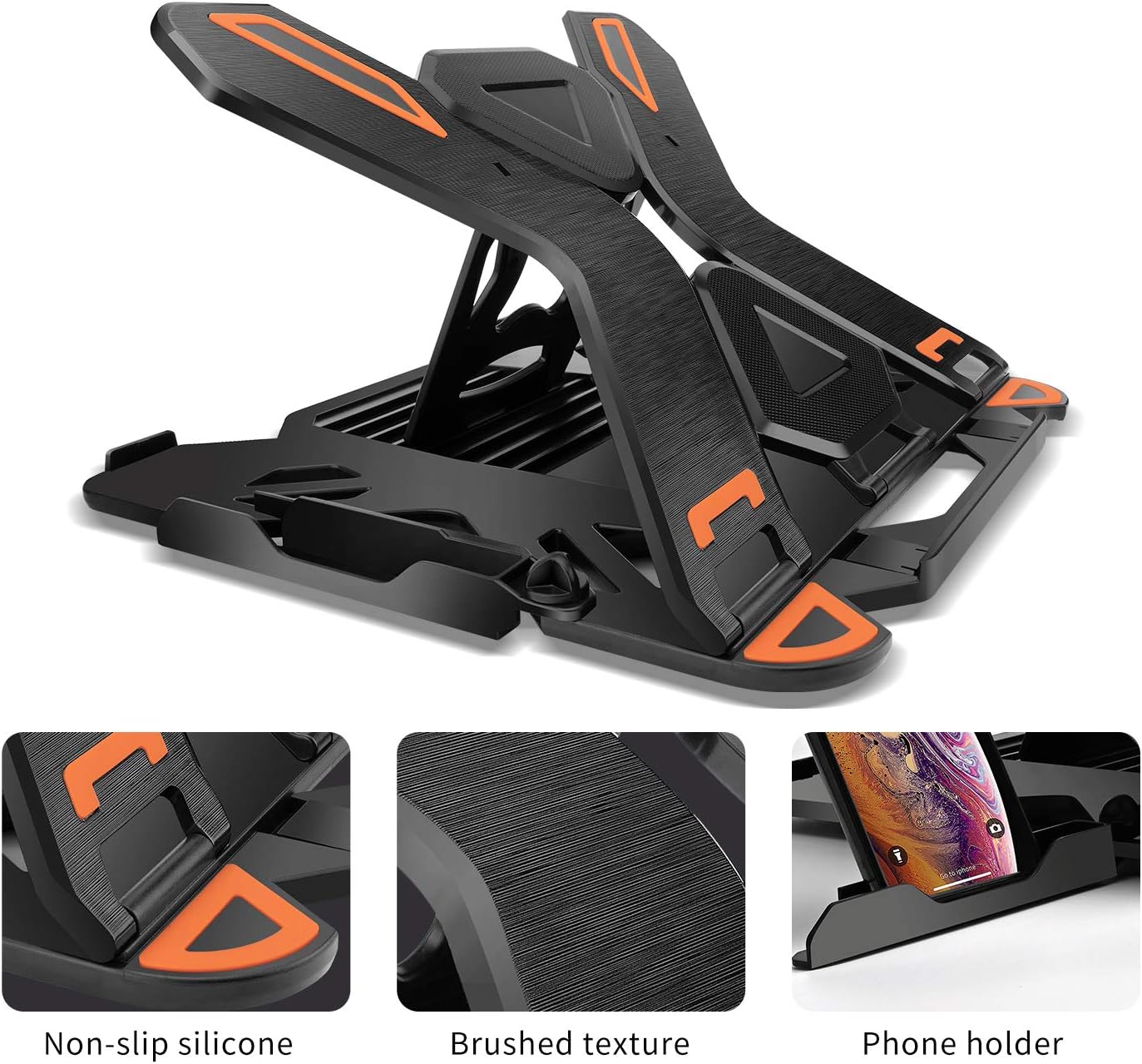 Compro™ 360° Rotating Adjustable Laptop Stand with Mobile Holder