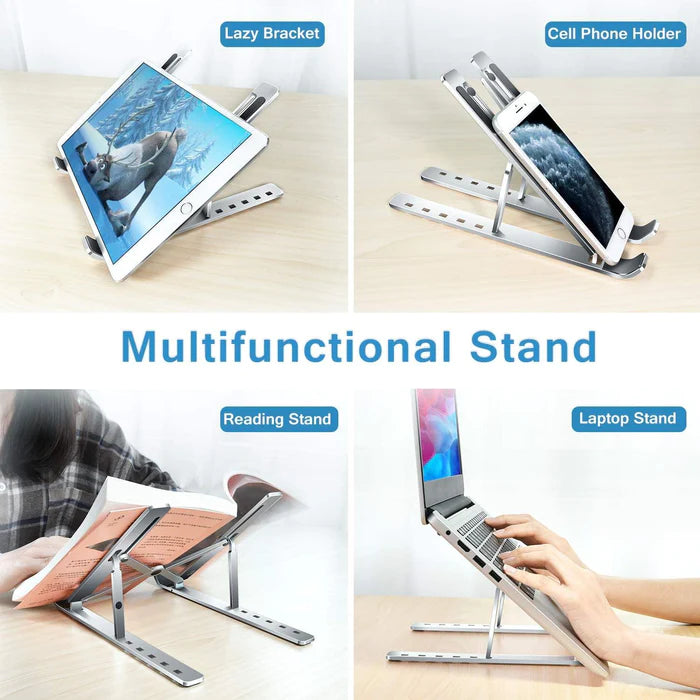 Compro™ Ultimate Workstation Combo | Laptop Stand + Mobile Stand + Type-C Hub + Rest Gel Pad