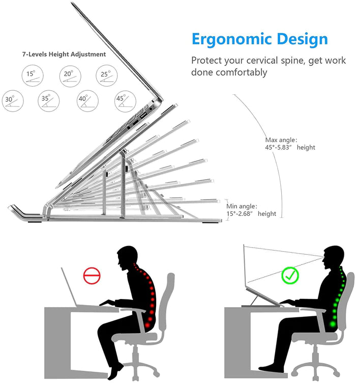 Compro™ Ultimate Workstation Combo | Laptop Stand + Mobile Stand + Type-C Hub + Rest Gel Pad