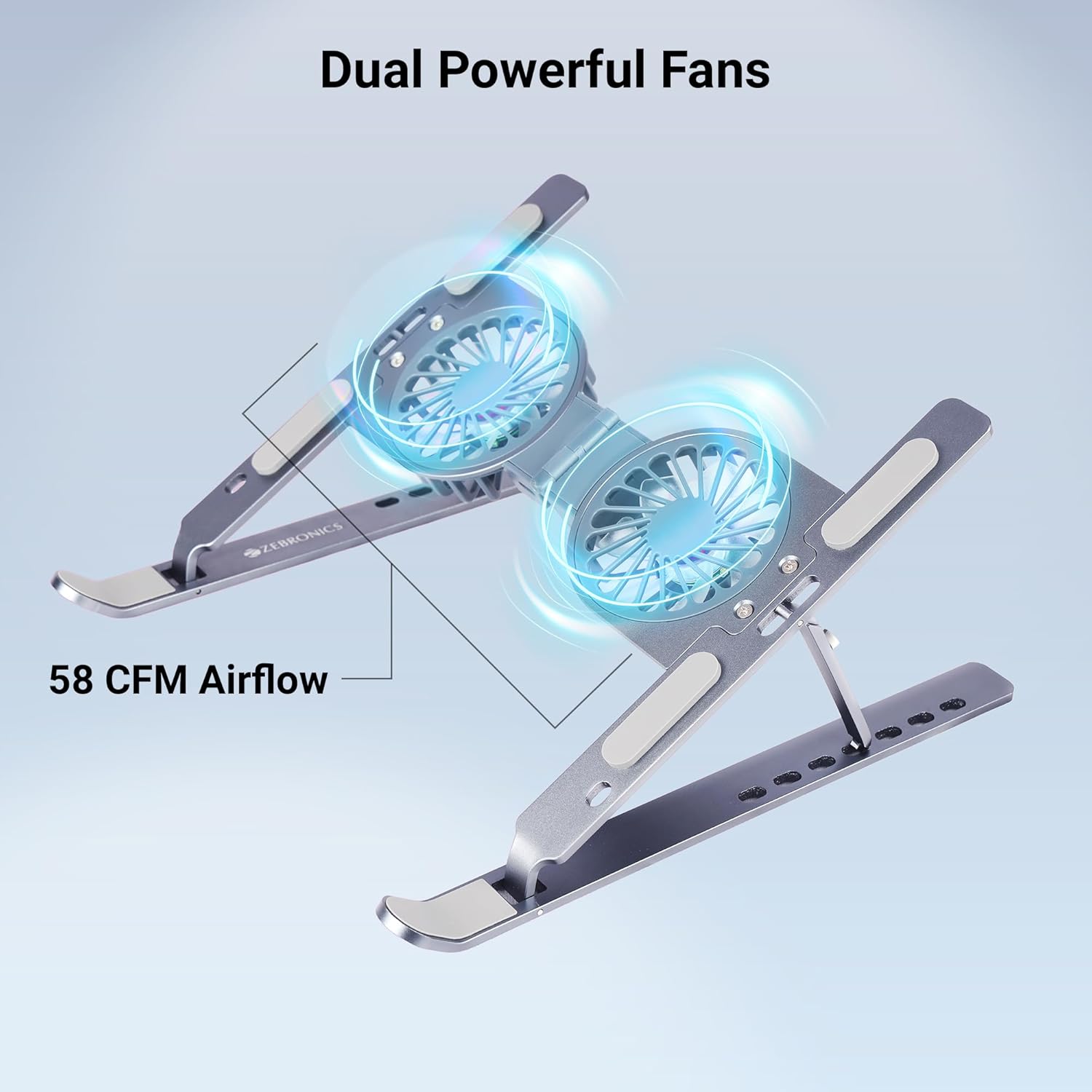 Compro™ Aluminum Alloy Laptop Stand with Dual Air cooling Radiator