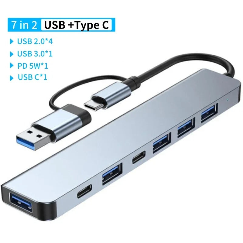 Compro™ USB Type C Hub 7-in-2