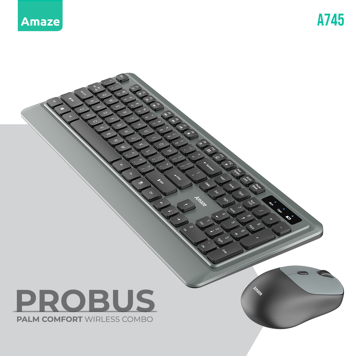 Probus Palm Comfort Wireless Keyboard & Mouse Combo | A745