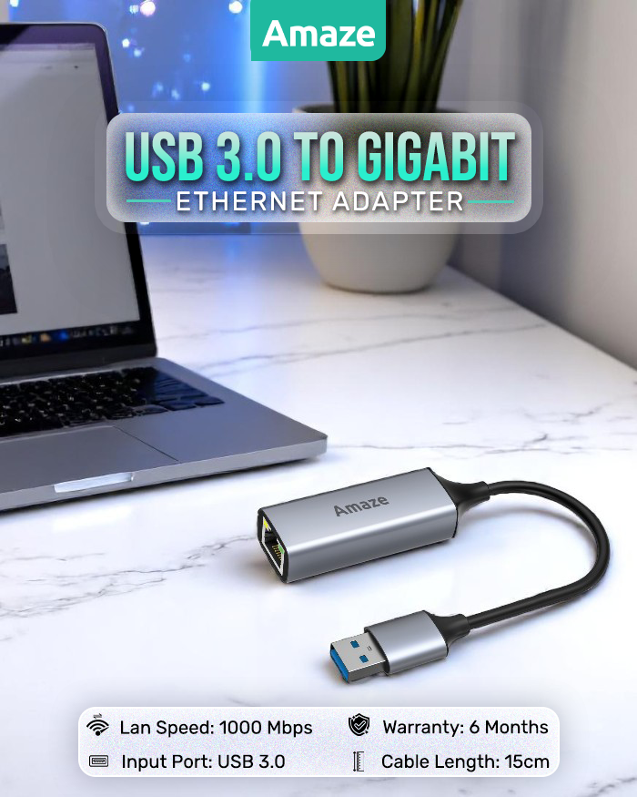 AMAZE USB 3.0 To Gigabit Ethernet Adapter | A415s