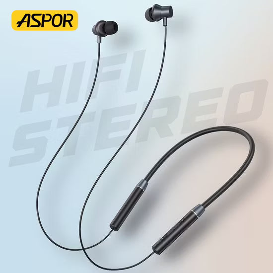 ASPOR A601 Neckband BT 5.3 Sports Earbuds Sweatproof IPX5