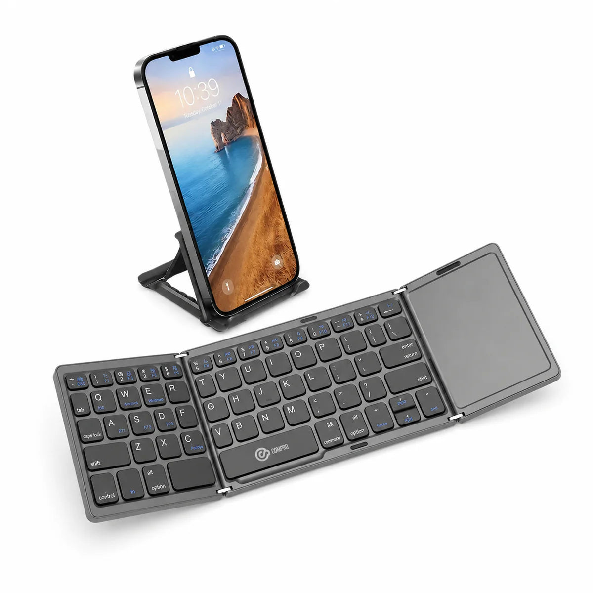 Compro™ KeyFold Foldable Bluetooth Keyboard with Touchpad