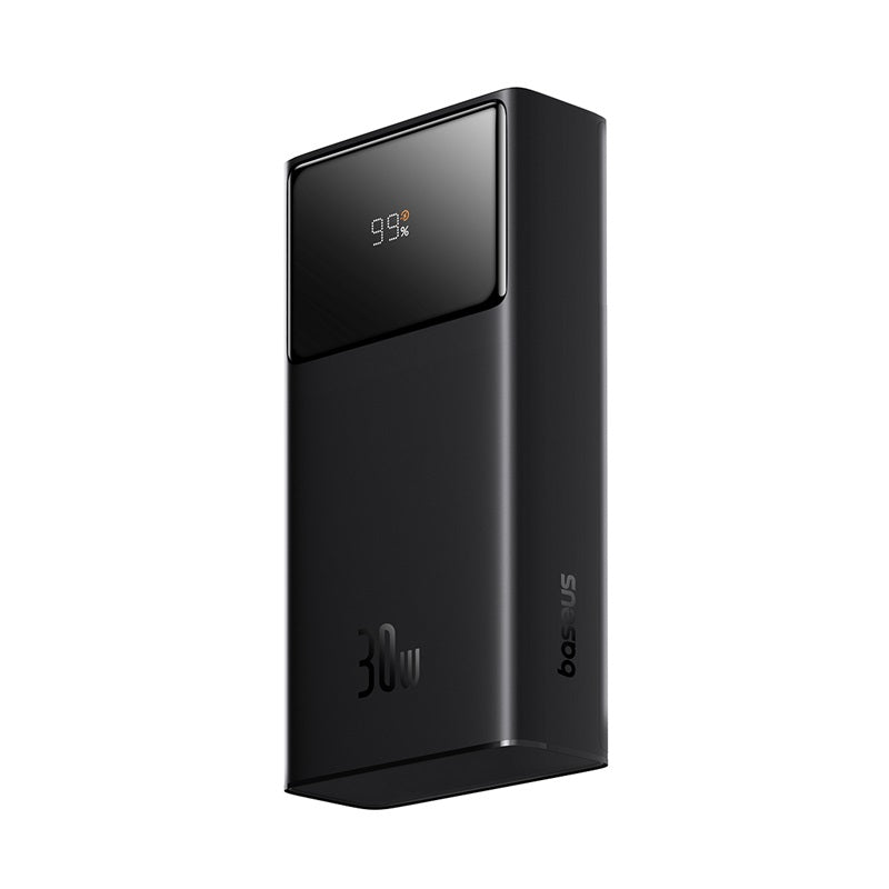 Baseus Star-Lord Digital Display Fast Charging Power Bank 10000mAh 30W Cluster Black(With Simple Series Charging Cable USB to Type-C 3A 0.3m Black)