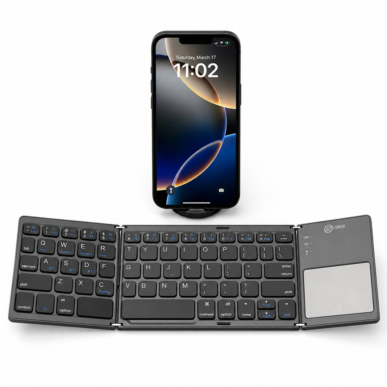 Compro™ Foldable Bluetooth Keyboard with Touchpad