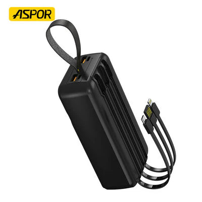 ASPOR 22.5W High-Speed Power Bank with Built-in Cable