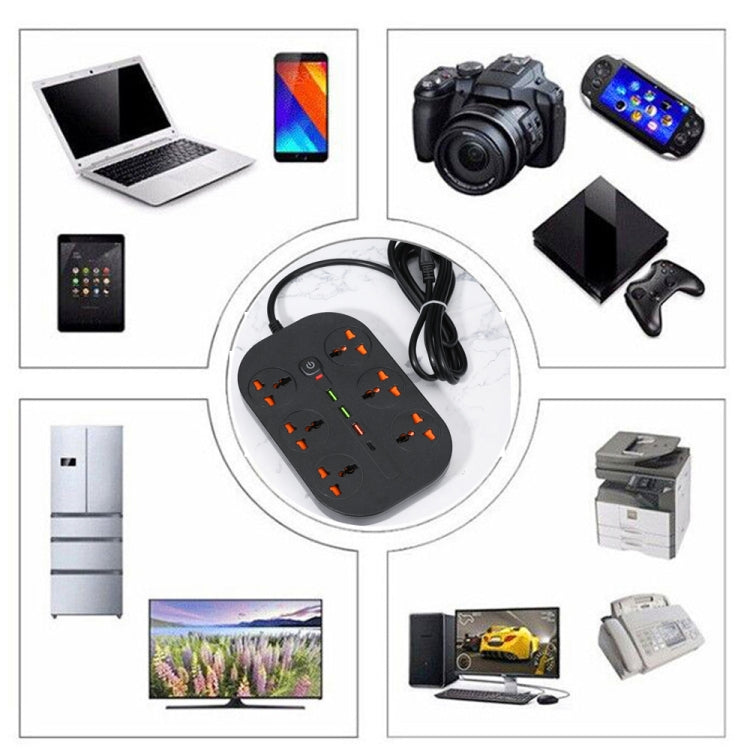 Compro™ 8.4A Universal Power Socket Extension With 6 Ac Sockets , 3 Usb Ports And Type-C Port
