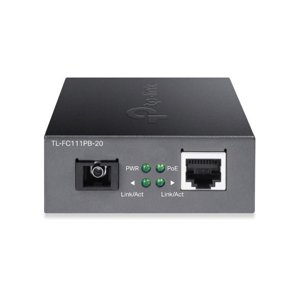 FC111PB-20 10/100Mbps WDM Media Converter with 1-Port PoE