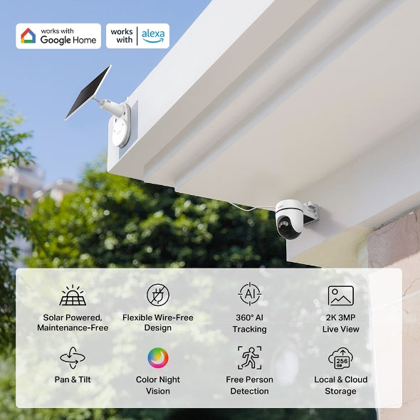 Tapo C610 KIT Solar-Powered Pan/Tilt Security Camera Kit