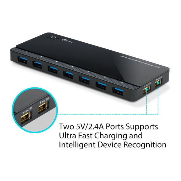 UH720 USB 3.0 7-Port Hub with 2 Charging Ports