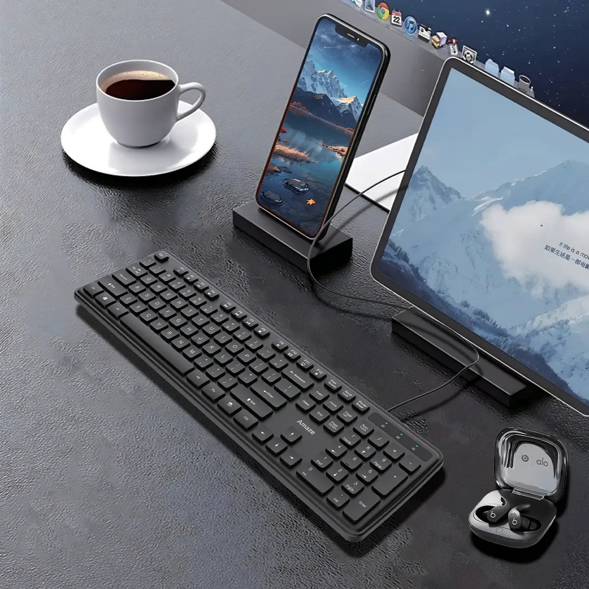 Probus Super Silent Chocolate Keys Wired Keyboard  | A734