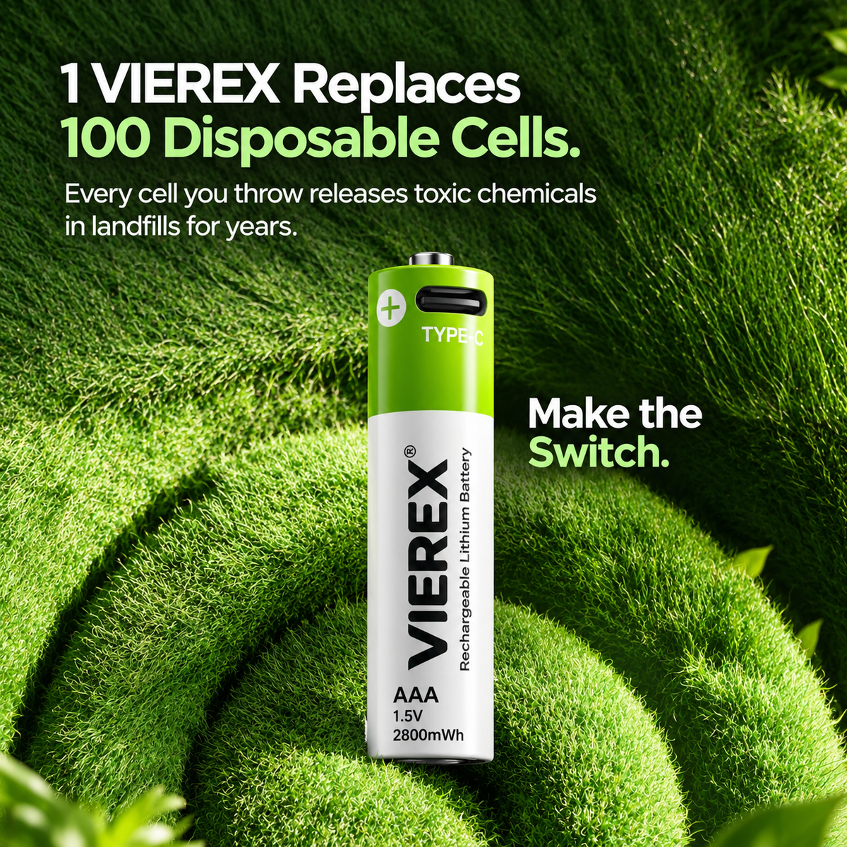 Compro™ VIEREX Type C Rechargeable Batteries