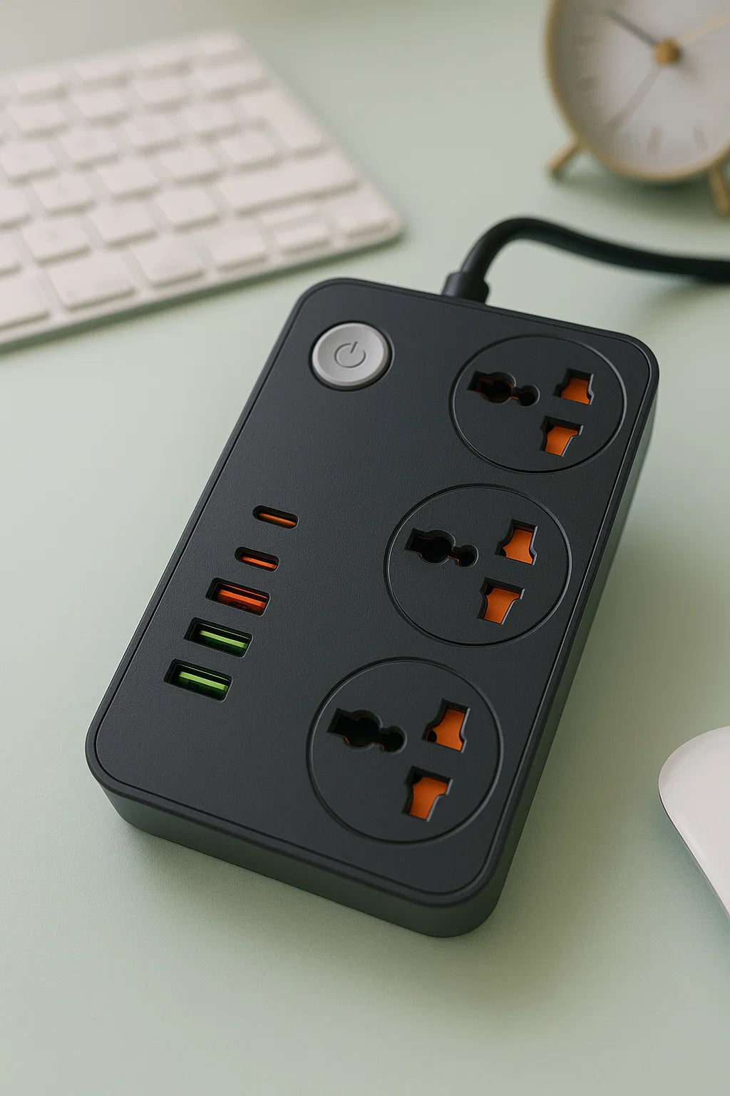 Compro™ 2500W Power Extension 3 socket+ 3 USB+ 2 Type C Port