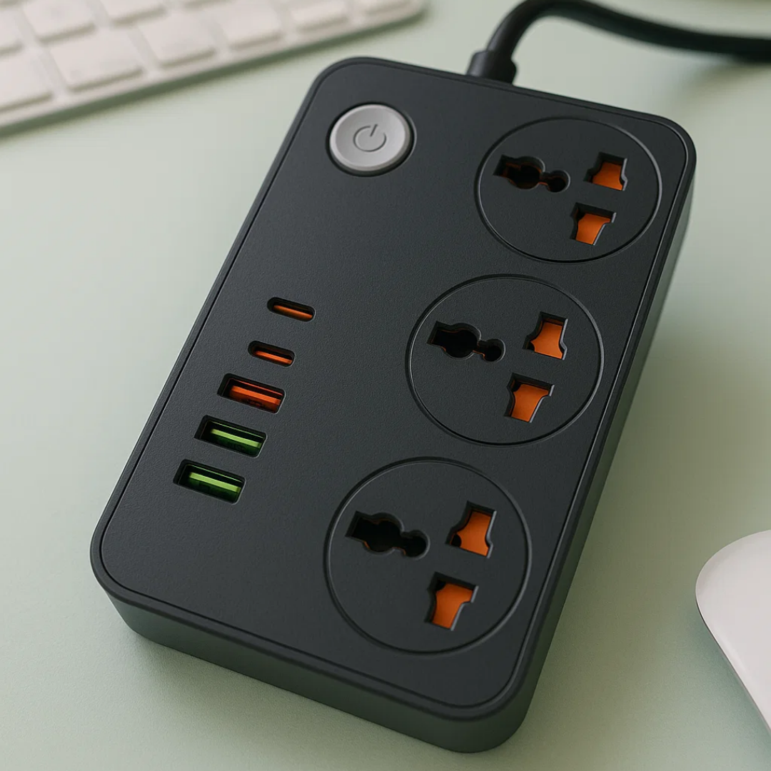 Compro™ 2500W Power Extension 3 socket+ 3 USB+ 2 Type C Port