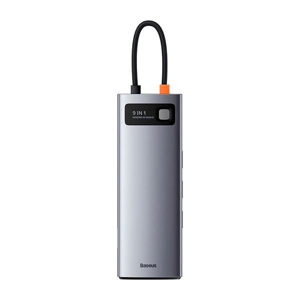 Baseus Metal Gleam Series 9-in-1 Multifunctional Type-C HUB Docking Station Space Gray(Type-C to HDMI*1+USB3.0*3+PD*1+RJ45*1+SD/TF*1+VGA*1)