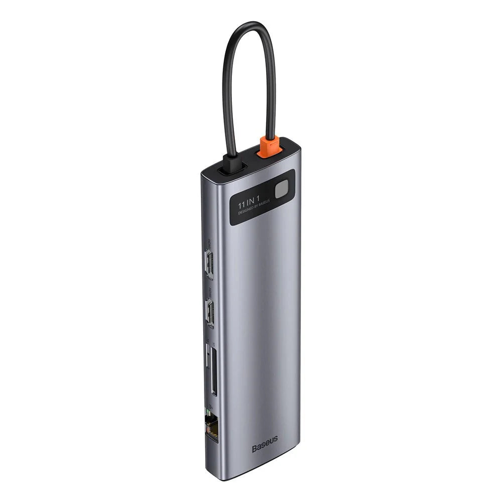 Baseus Metal Gleam Series 11-Port HUB(Type-C to HDMI4K@60Hz*1+VGA*1+USB3.0*3+USB2.0*1+PD*1+RJ45*1+SD/TF*1+3.5mm*1)