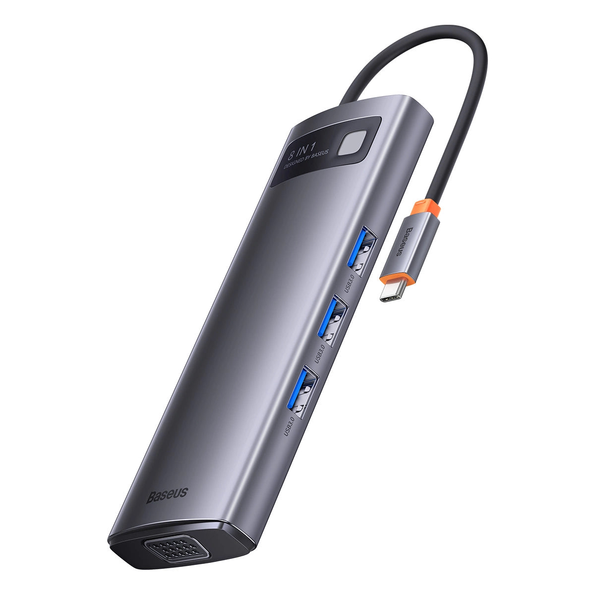 Baseus StarJoy 8-Port Type-C HUB Adapter(Type-C to HDMI4K@60Hz*1+USB3.1*3+PD*1+RJ45*1+SD/TF*1)