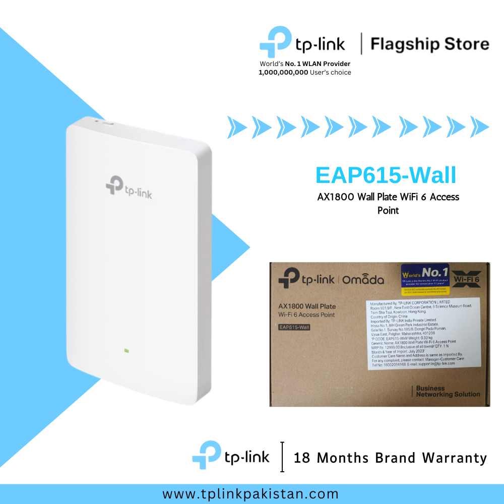 TP-Link EAP615-Wall AX1800 Wall Plate WiFi 6 Access Point