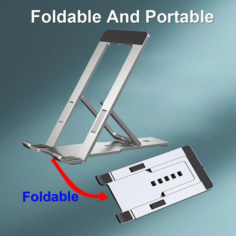 Compro™ Folding Adjustable Mobile Stand + Tablet/Phone Holder
