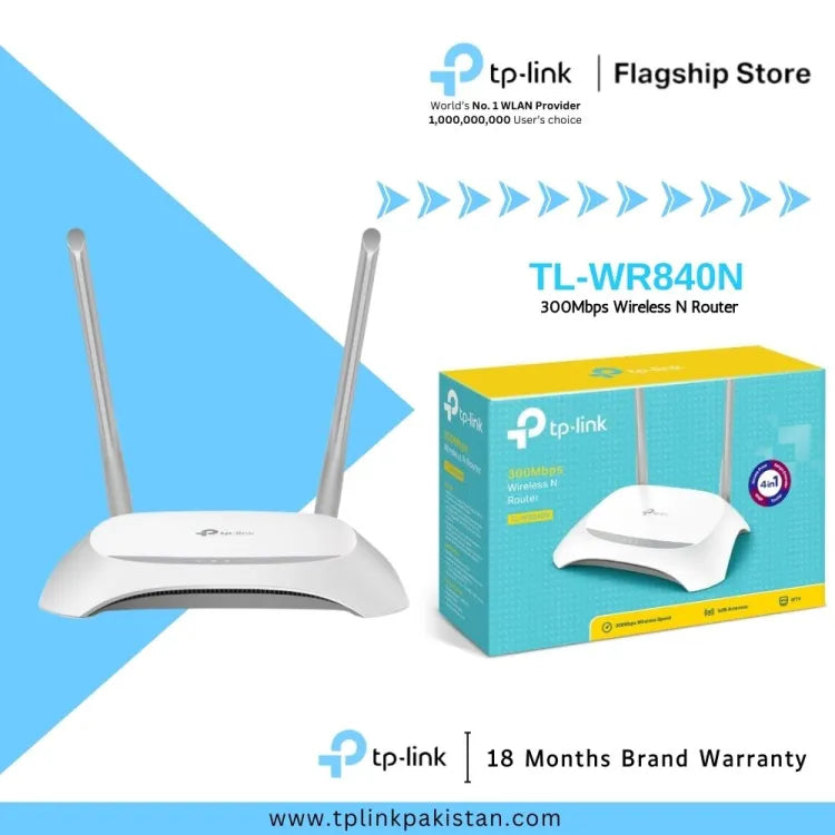 TP-Link Wi-Fi Router TL-WR 840N Double Antenna