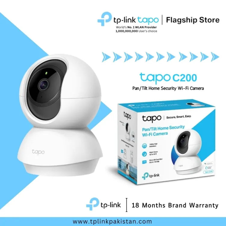 TP-Link Wi-Fi Camera Tapo C200 Pan/Tilt Home Security Wi-Fi Camera